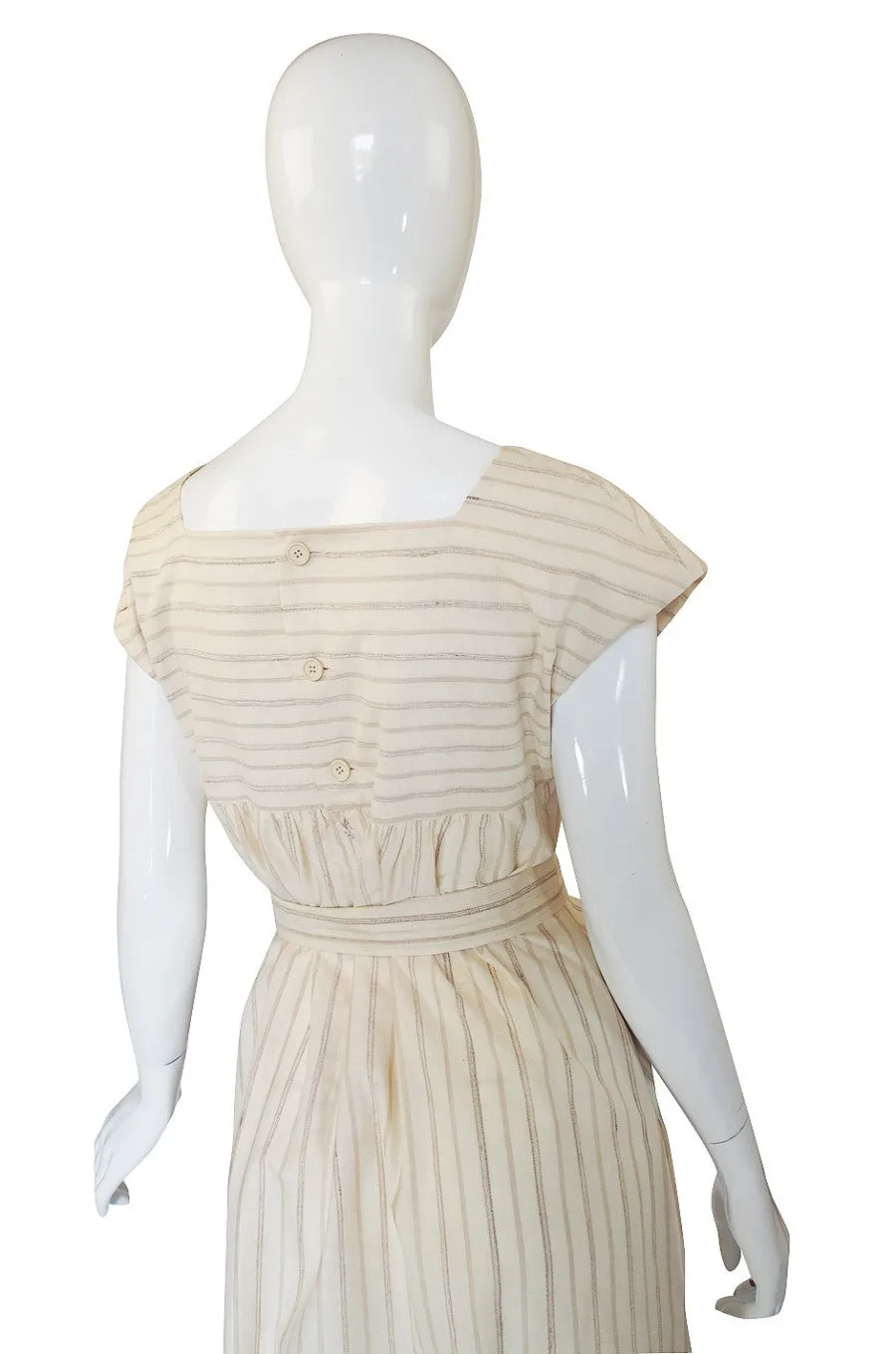 1970s Linen Christian Dior Smock Dress