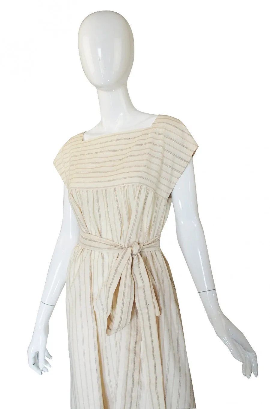 1970s Linen Christian Dior Smock Dress