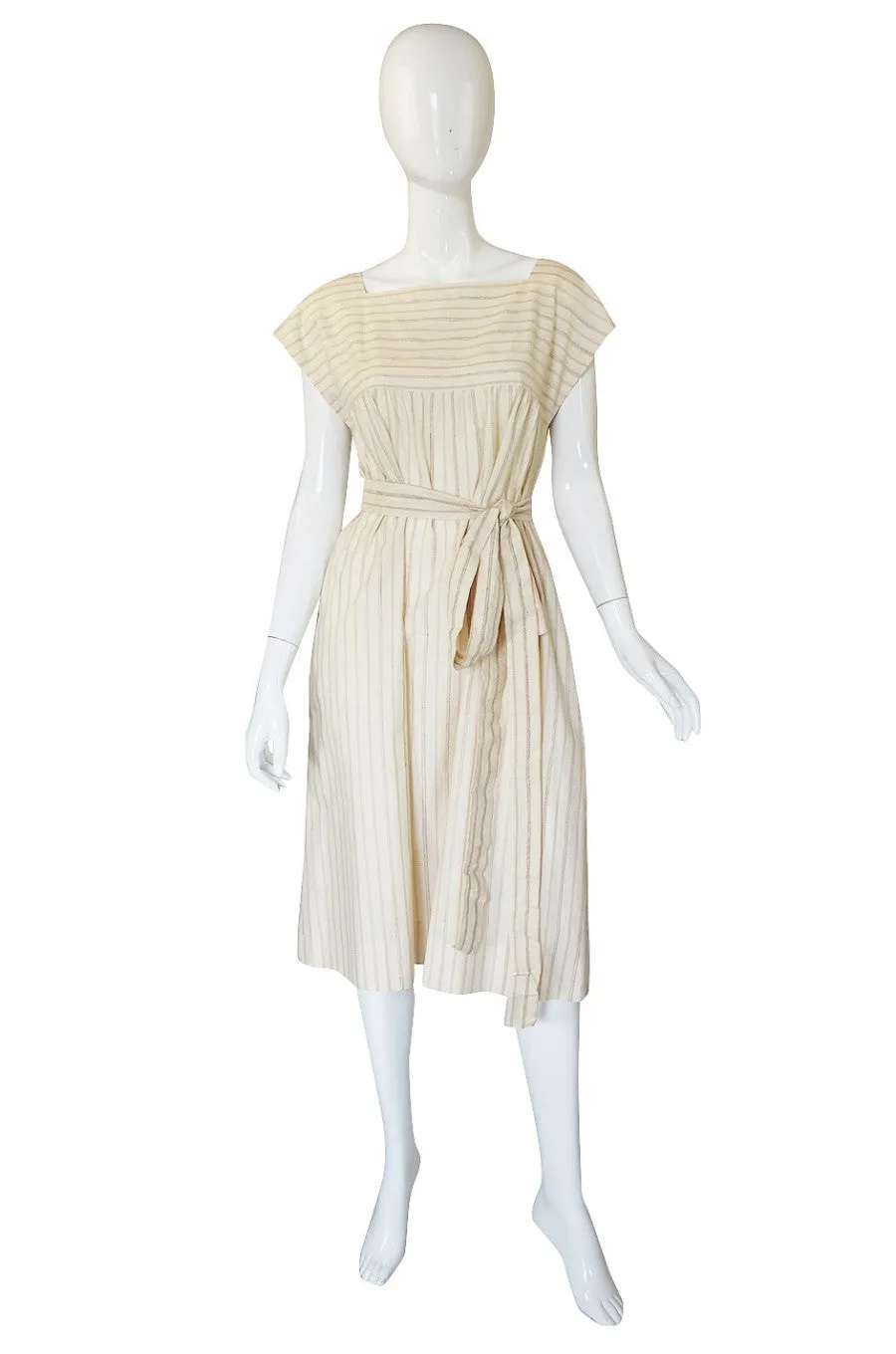 1970s Linen Christian Dior Smock Dress