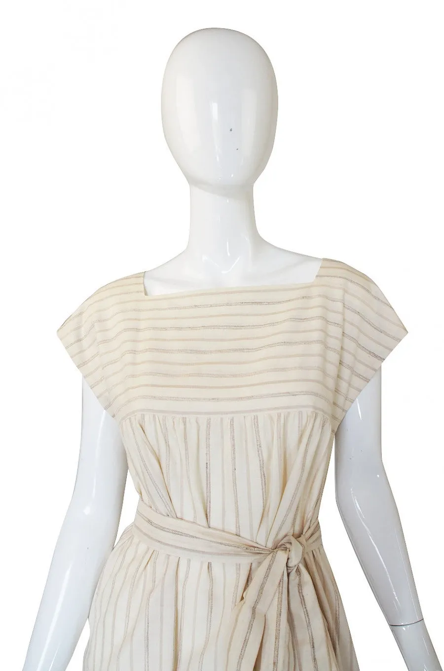 1970s Linen Christian Dior Smock Dress