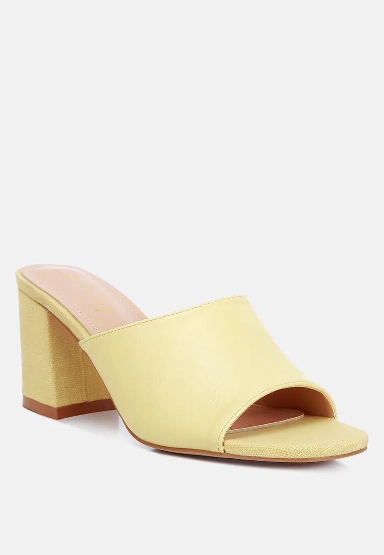 Addie Block Heel Slip On Sandals