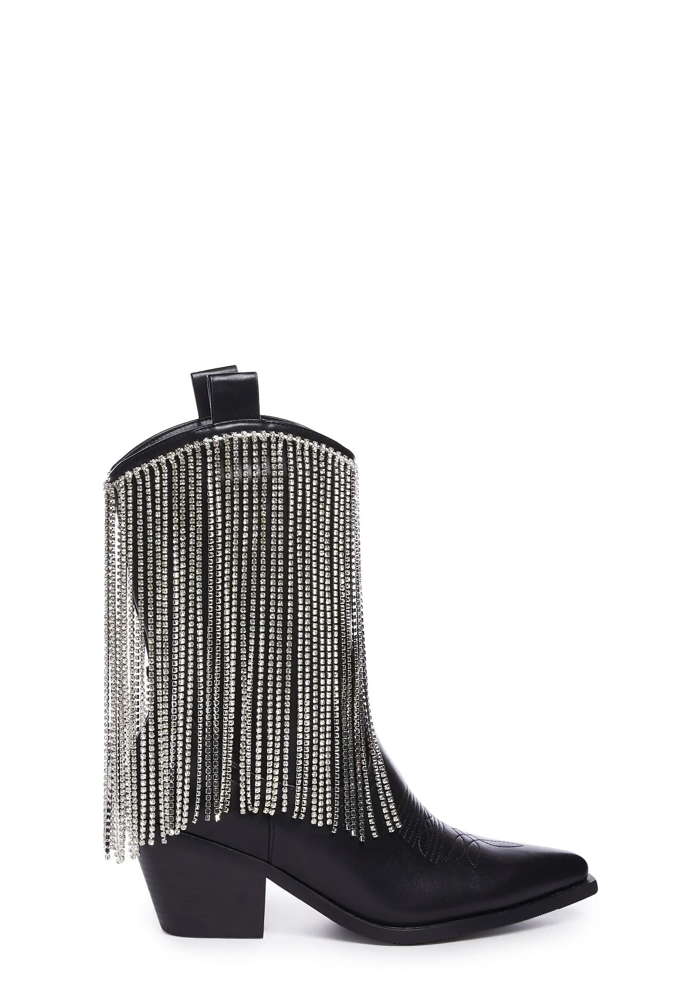 Alexandrite Rhinestone Fringe Cowboy Boots