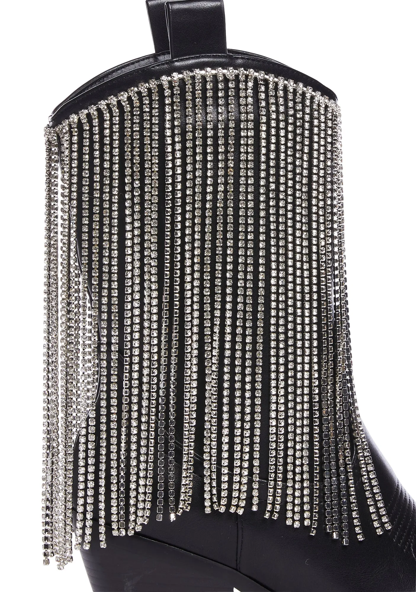 Alexandrite Rhinestone Fringe Cowboy Boots