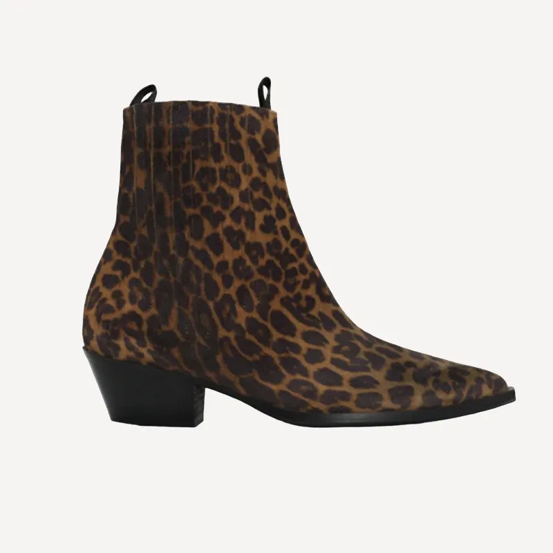 Anonymous Copenhagen Hachi Leopard Leather Ankle Boots