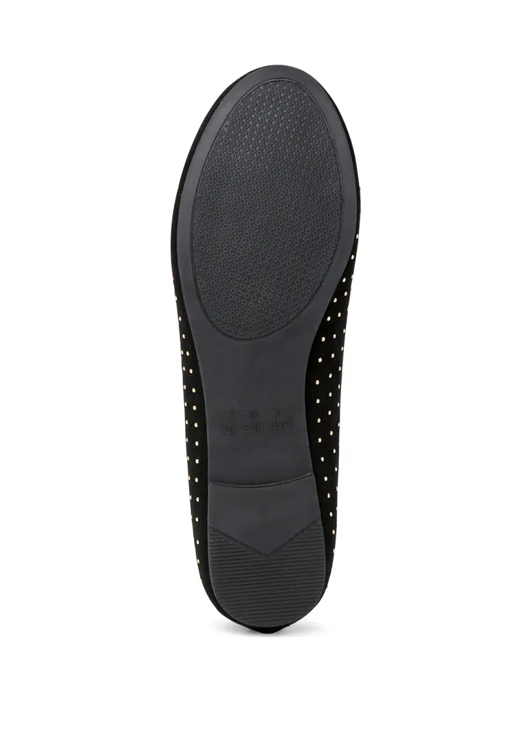 Black Studded Loafers