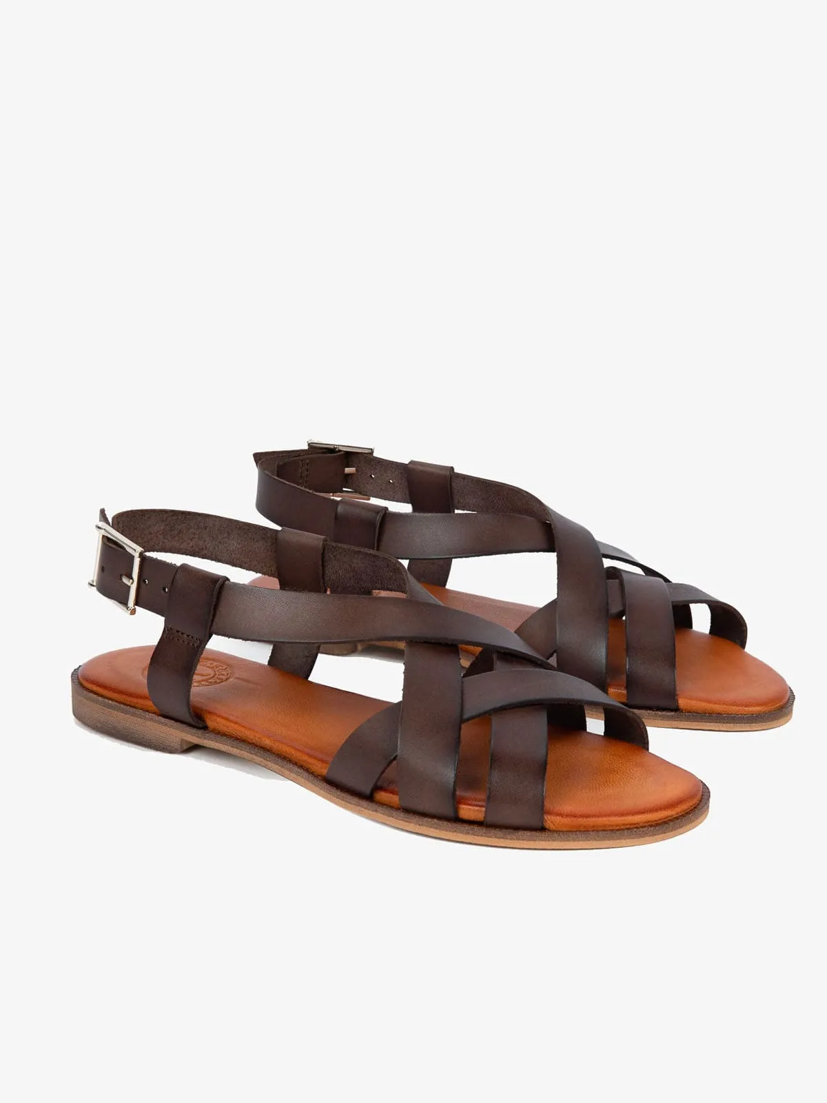 Buttercup Leather Sandal - Brown