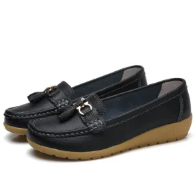 Caleda Leather Trassel Loafers