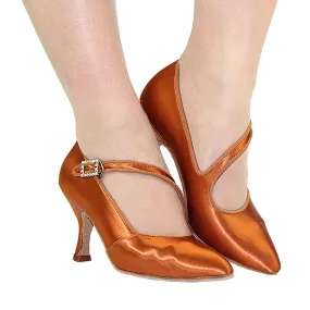 Closed Toe Buckle Fastening Ballroom Shoes 3"