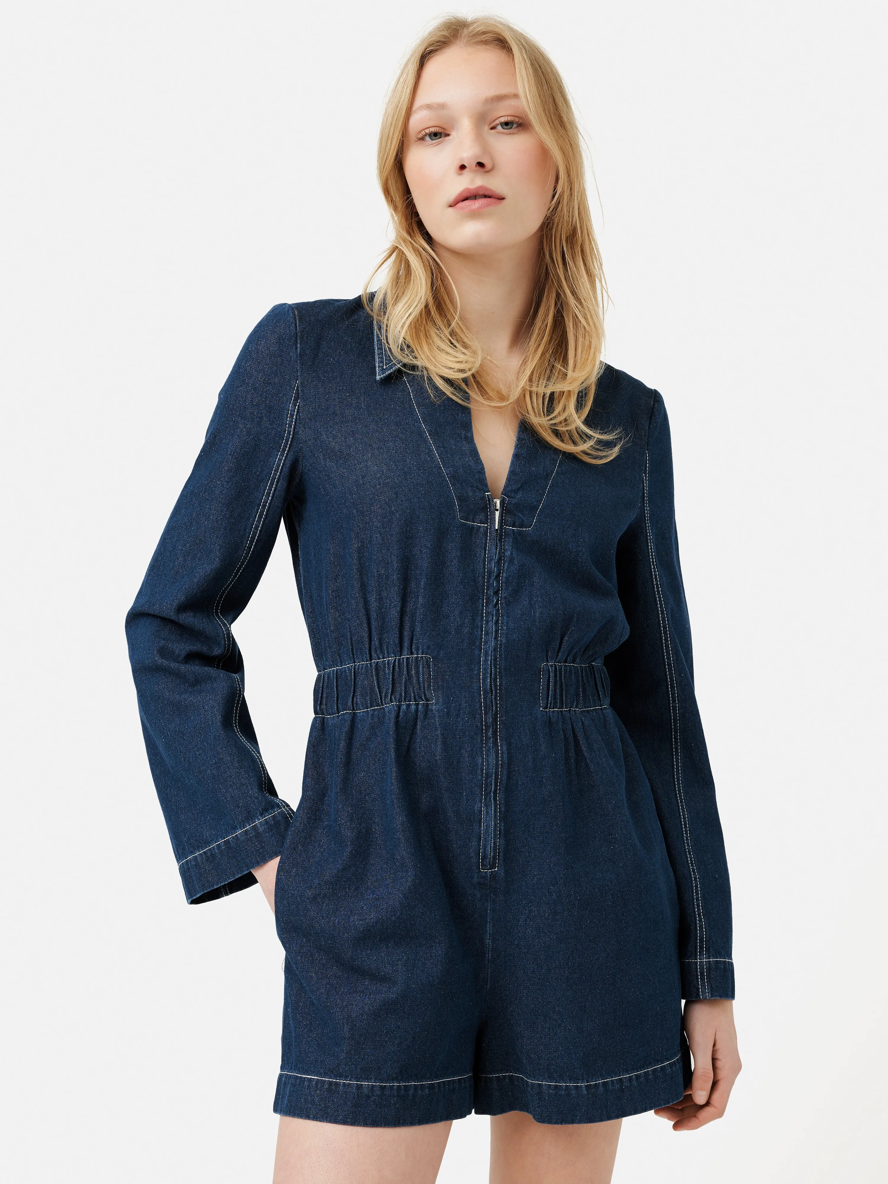 Denim Playsuit | Blue