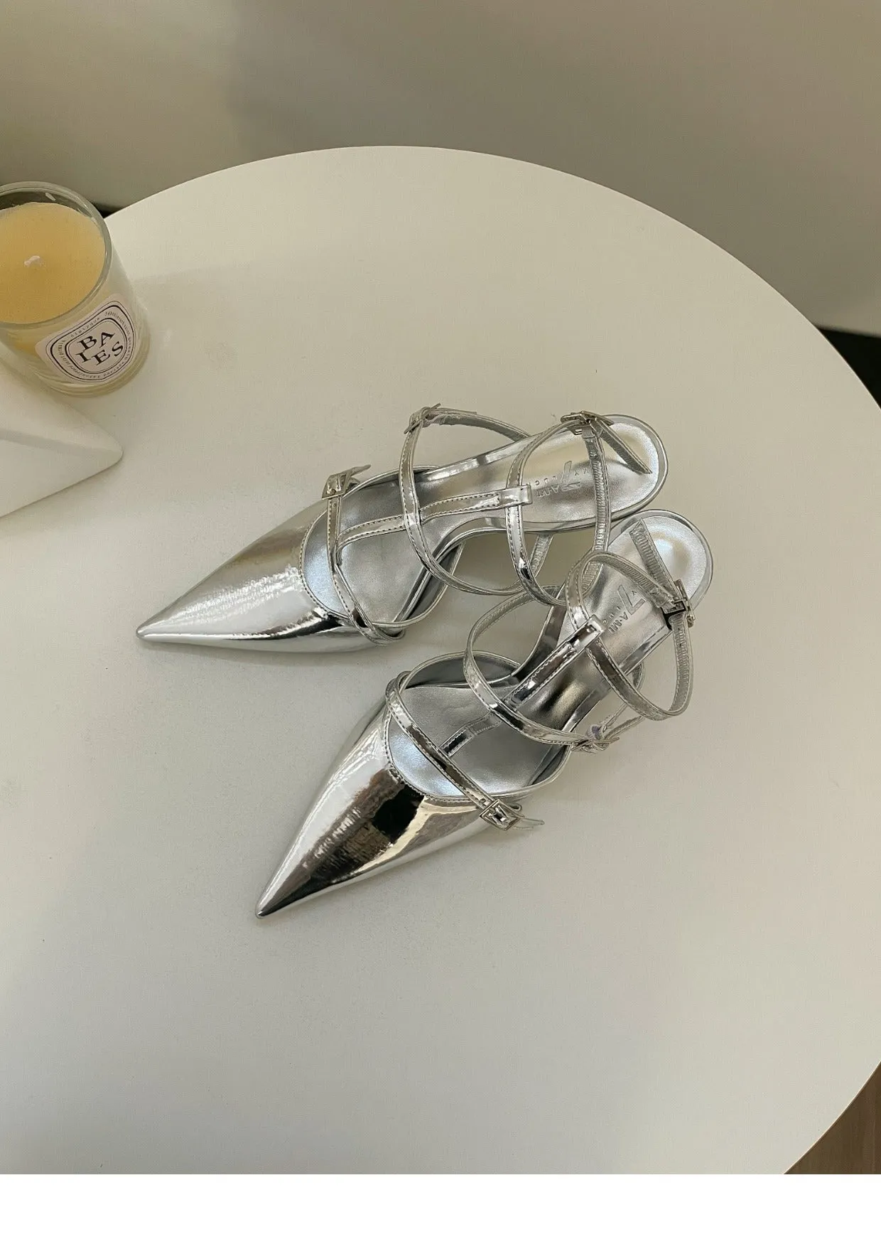 Elegant Socialite Vibes Silver Stiletto Sandals