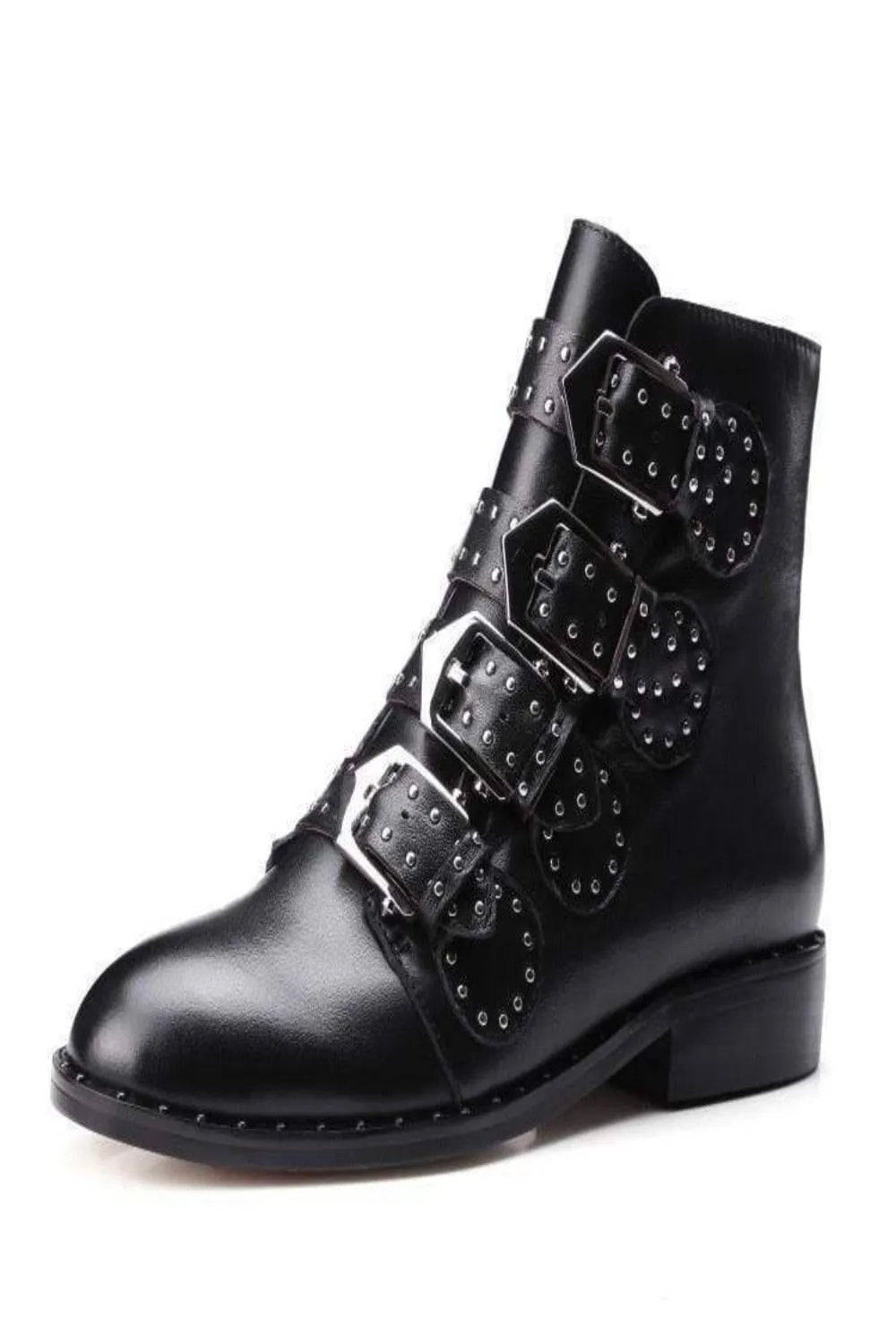 Flat Ankle Boots In Black