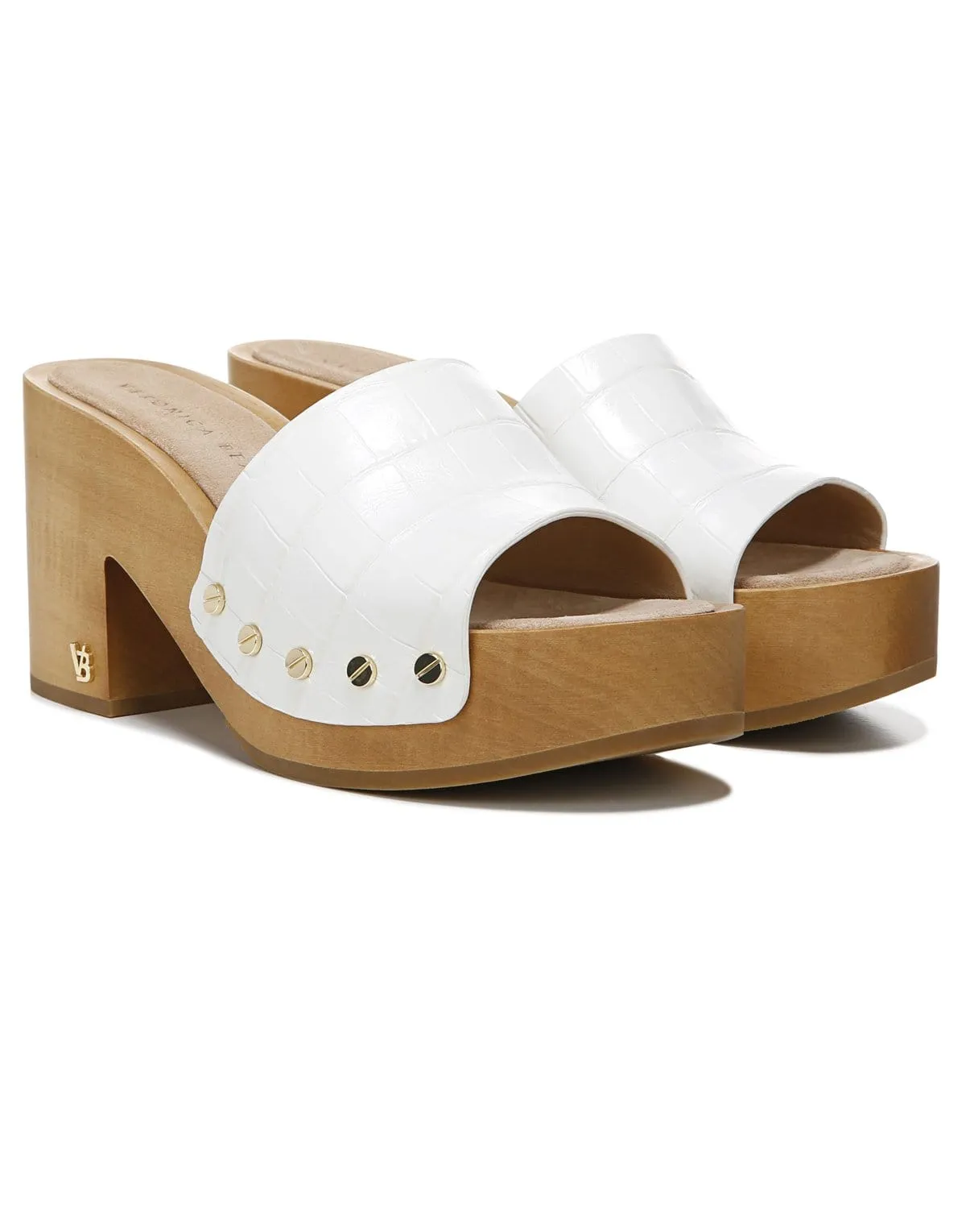 Hannalee Embossed Leather Clog Sandal