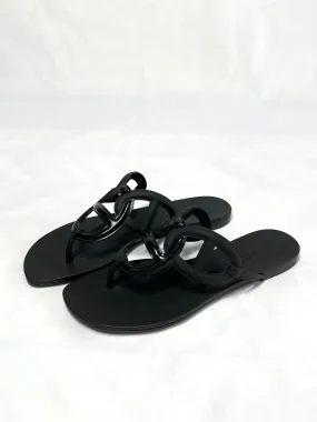 Hermes Black Egerie sandals