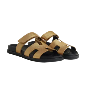 Hermes Chypre Sandals "Dore"