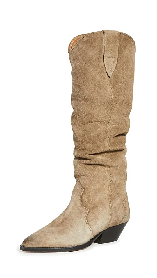 ISABEL MARANT ÈTOILE - DENVEE HIGH BOOTS - TAUPE