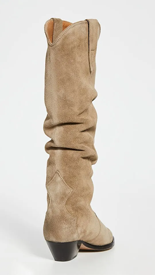 ISABEL MARANT ÈTOILE - DENVEE HIGH BOOTS - TAUPE