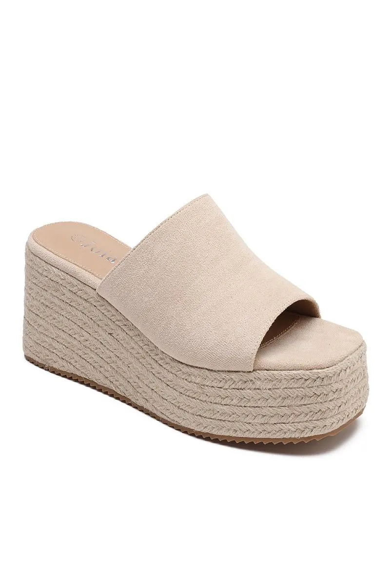 IVANA WOVEN ROPE DETAIL WEDGES