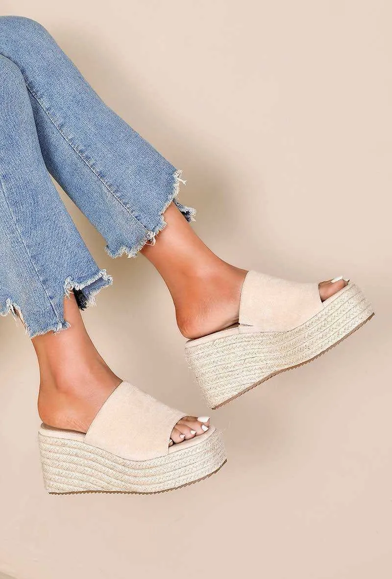 IVANA WOVEN ROPE DETAIL WEDGES