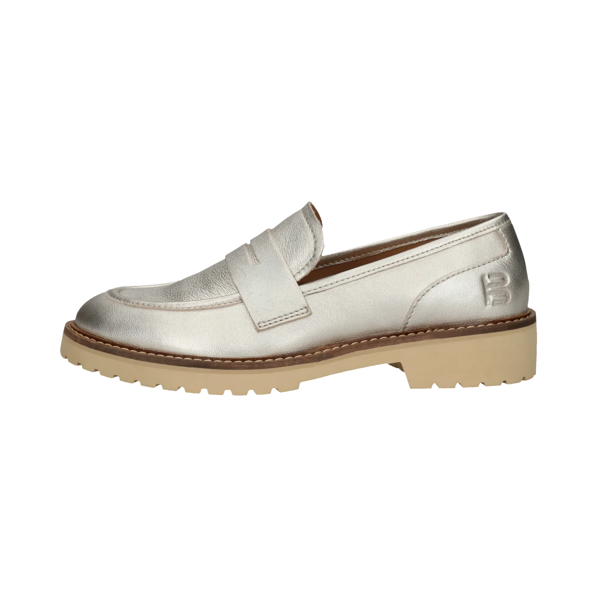 Leder Loafers metallic