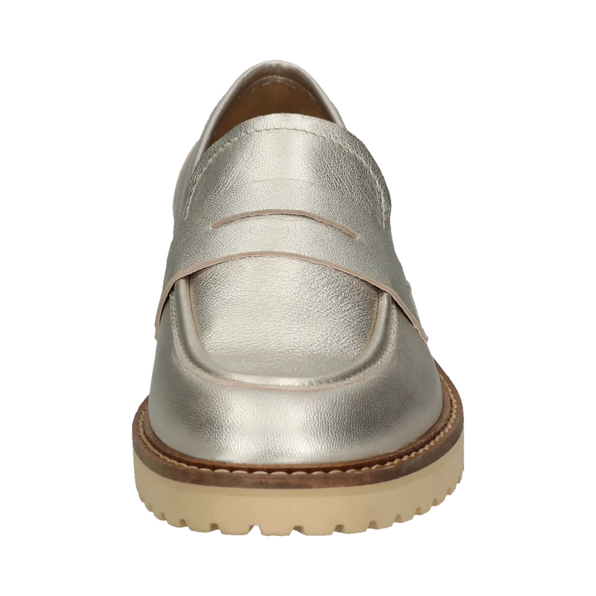 Leder Loafers metallic