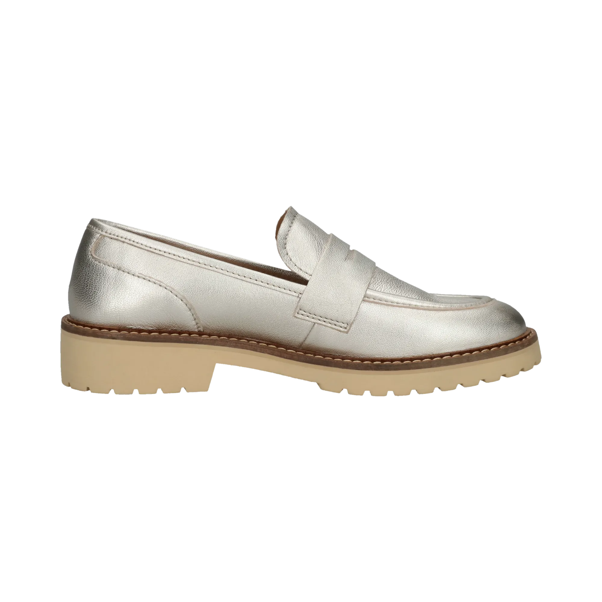 Leder Loafers metallic