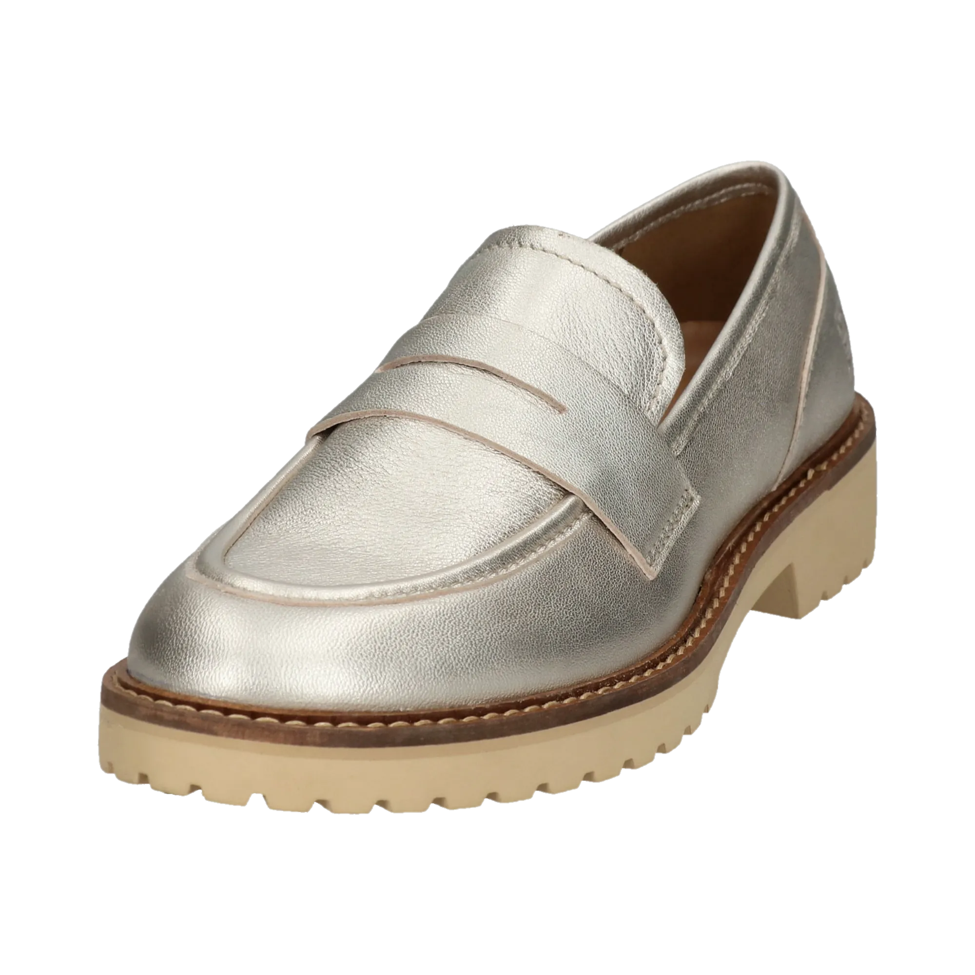 Leder Loafers metallic