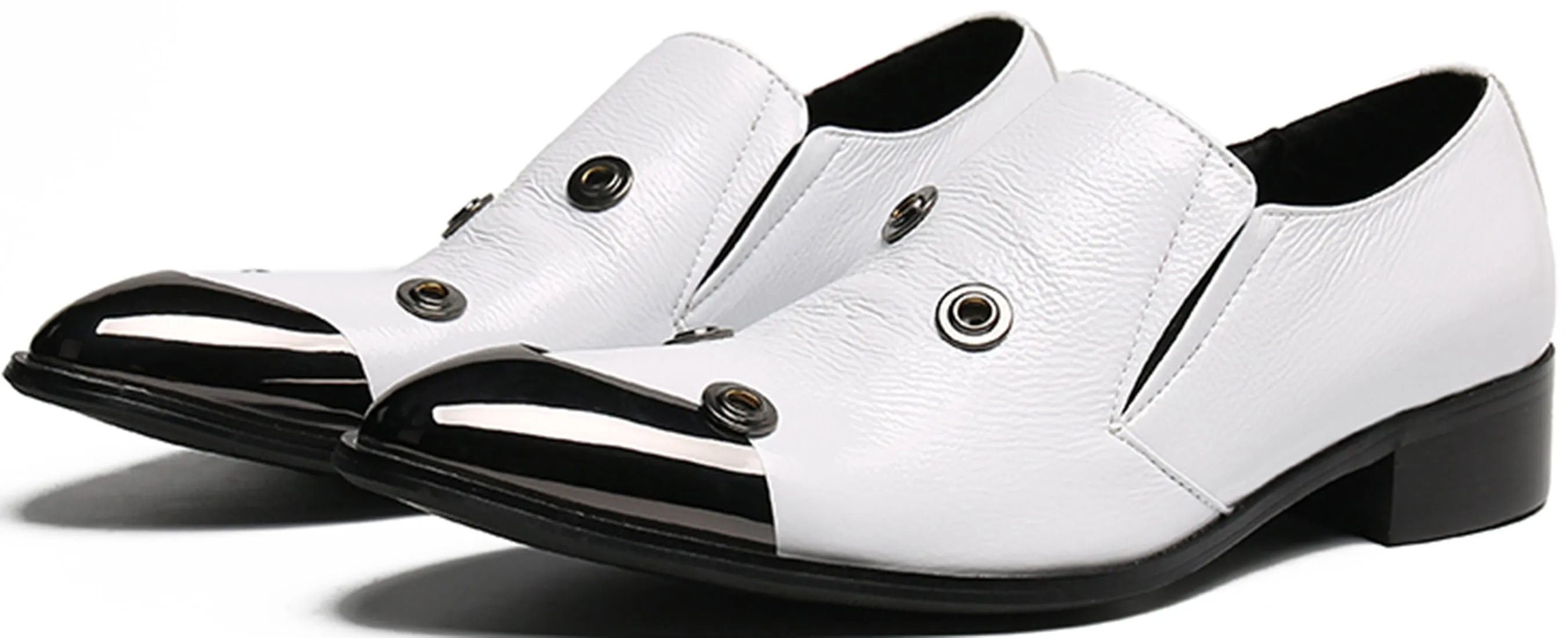 Men's Four Circular Holes Western Loafers