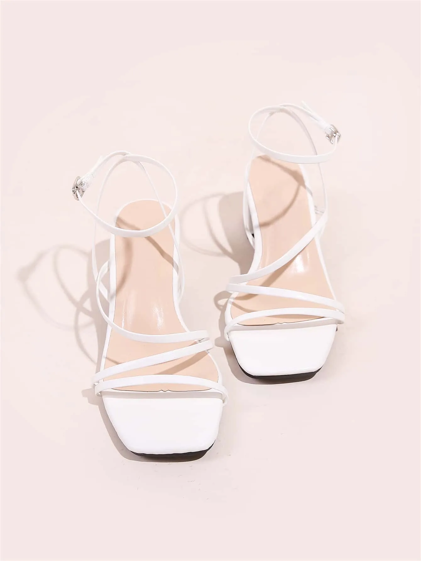 Minimalist Buckle Decor Ankle Strap Sandals