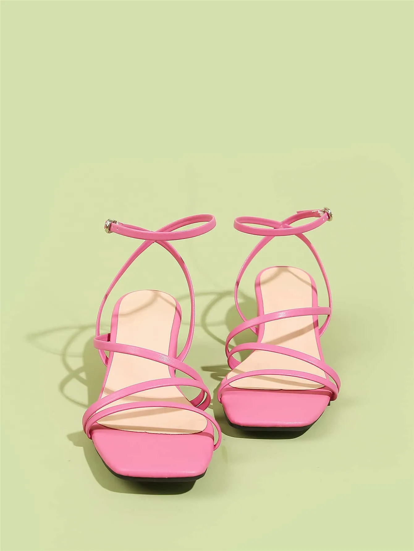 Minimalist Buckle Decor Ankle Strap Sandals