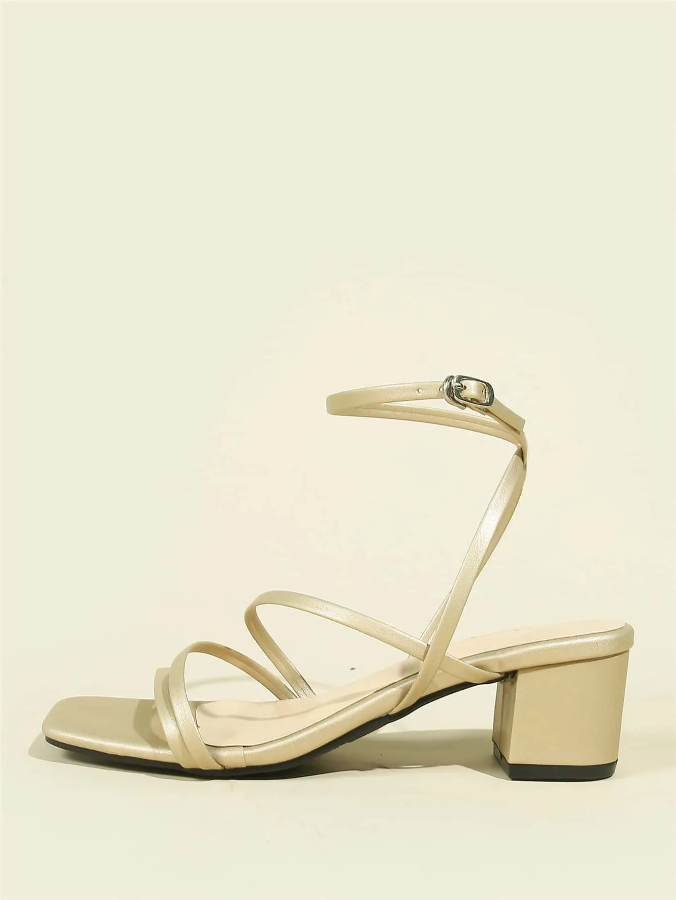 Minimalist Buckle Decor Ankle Strap Sandals