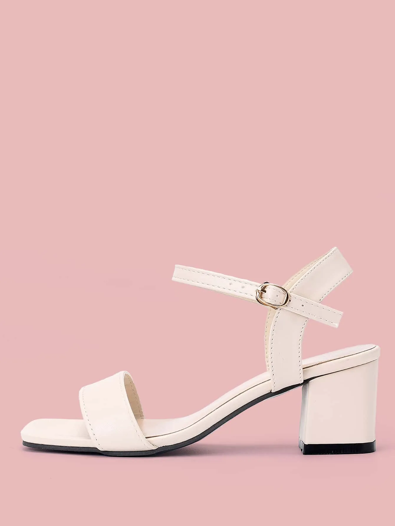 Minimalist Chunky Ankle Strap Sandals