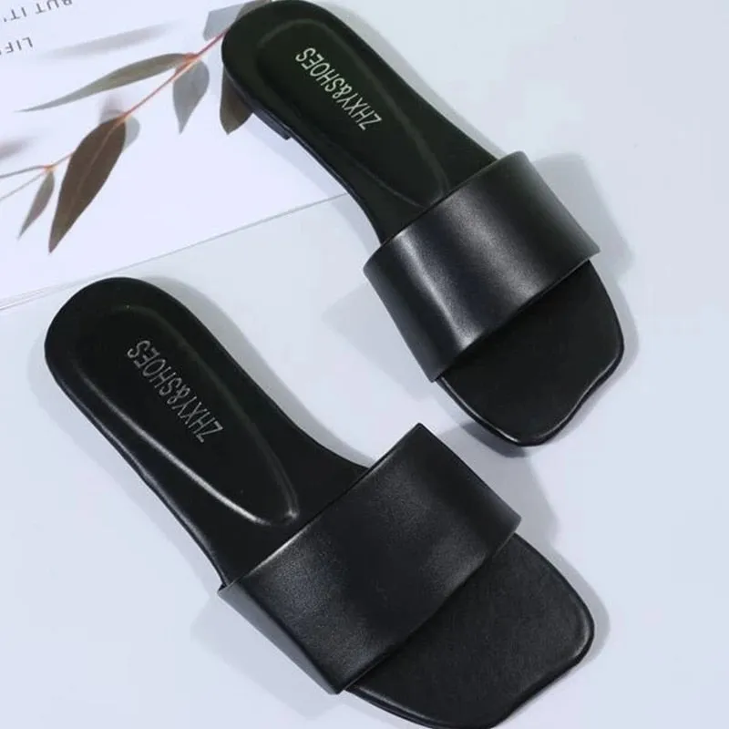 Minimalist Single Band Flat Sandals