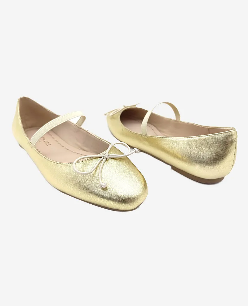 Myra Metallic Leather Ballet Flat