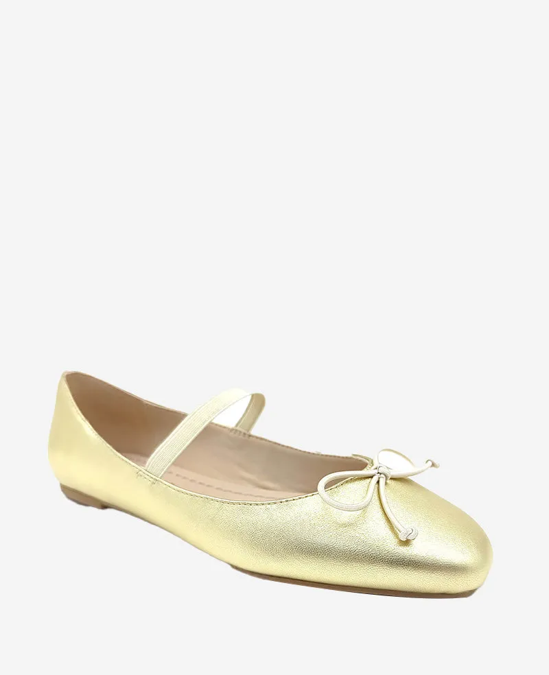 Myra Metallic Leather Ballet Flat