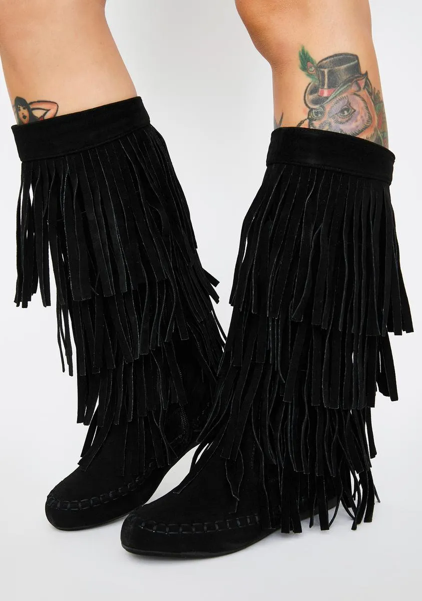 No Playtime Fringe Boots