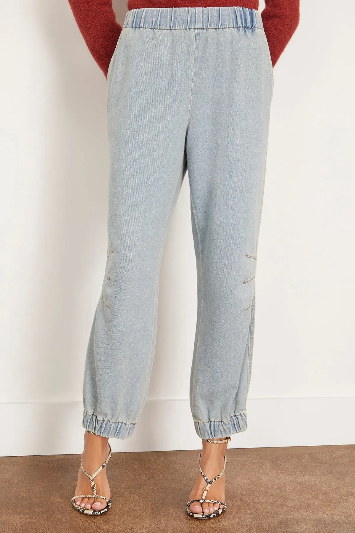 Piker Denim Pant in Ice Blue