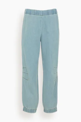 Piker Denim Pant in Ice Blue