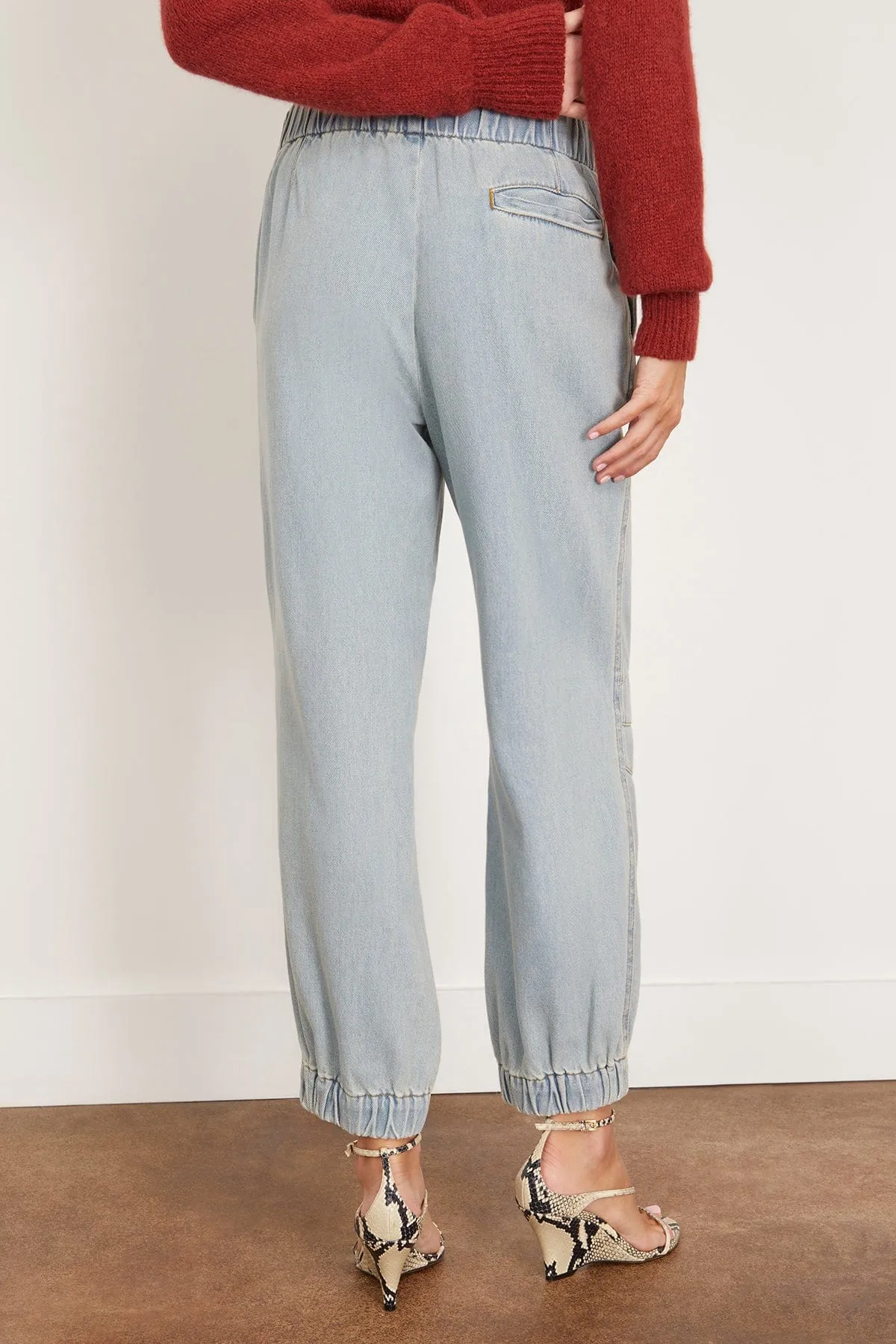 Piker Denim Pant in Ice Blue