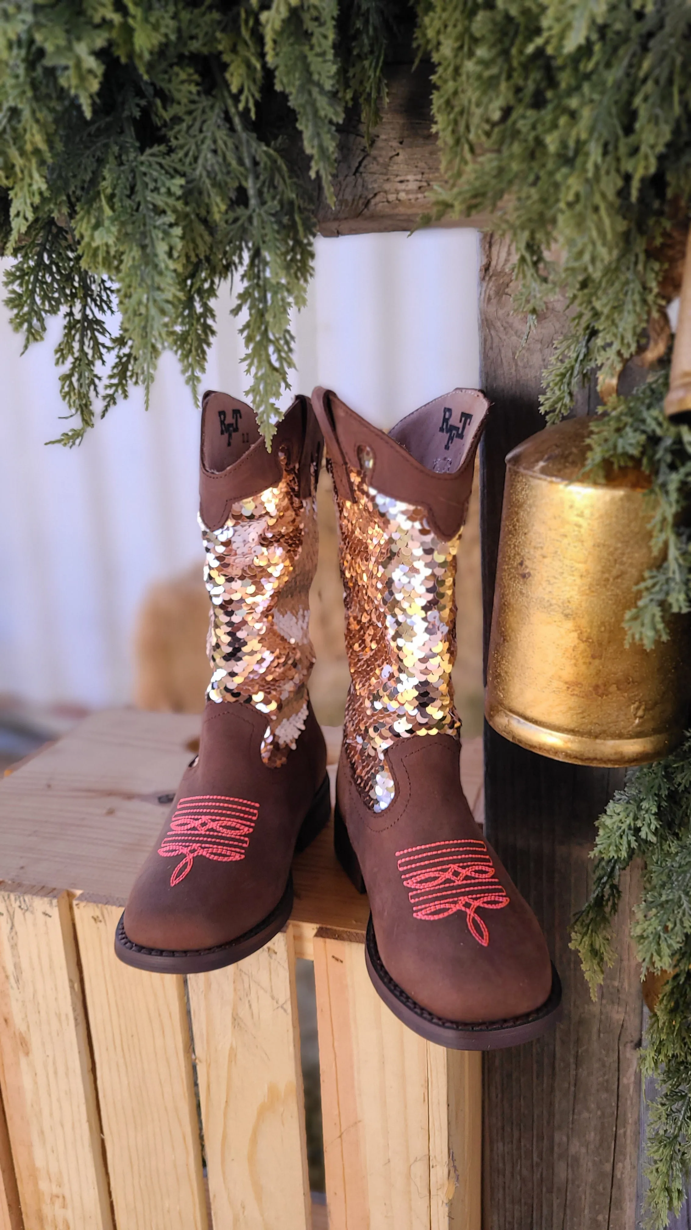 Riding Free Sequin Boots