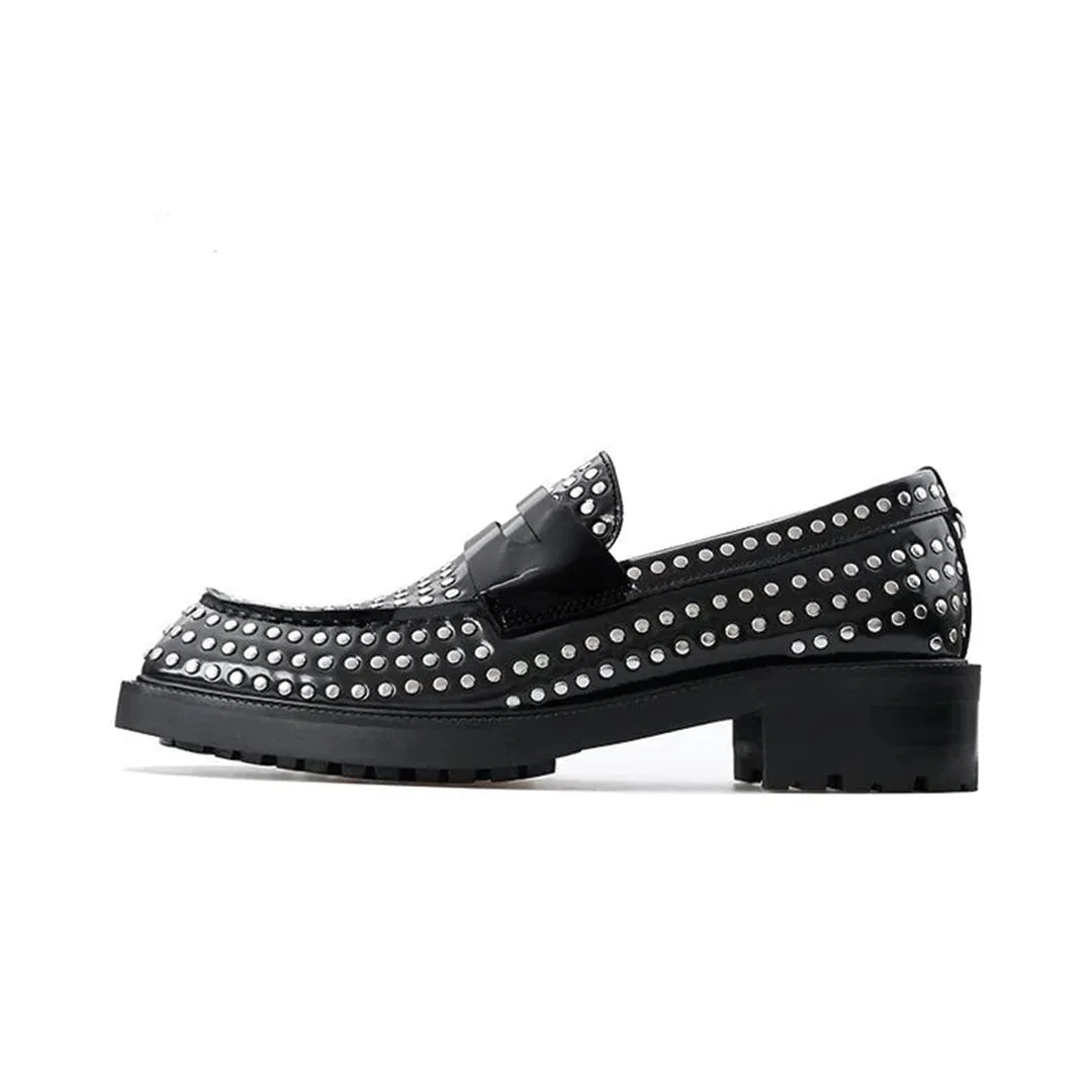 Studded Black Loafer