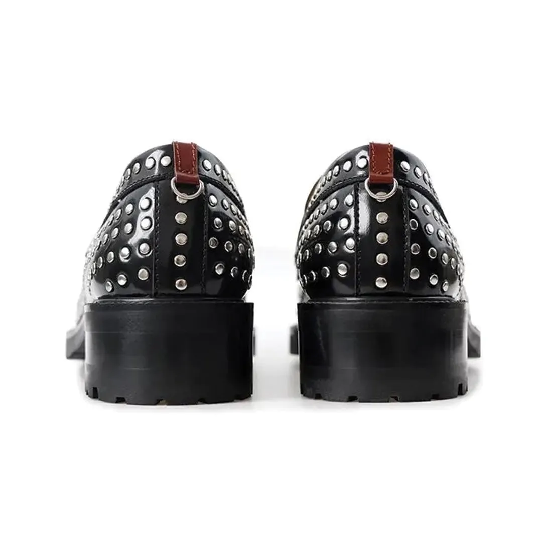 Studded Black Loafer