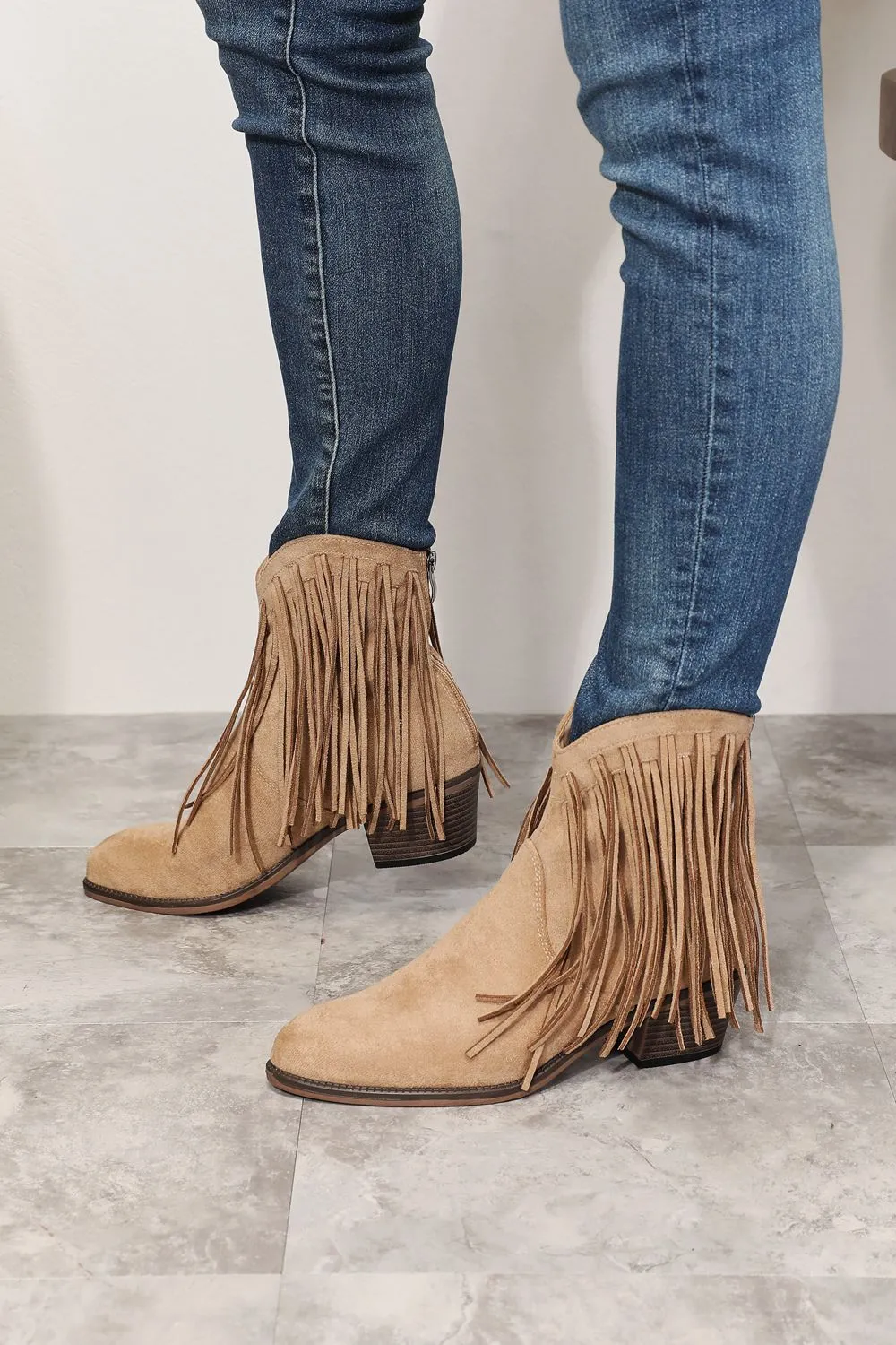 Unbridled Elegance: Legend Women's Fringe Cowboy Western Ankle Boots