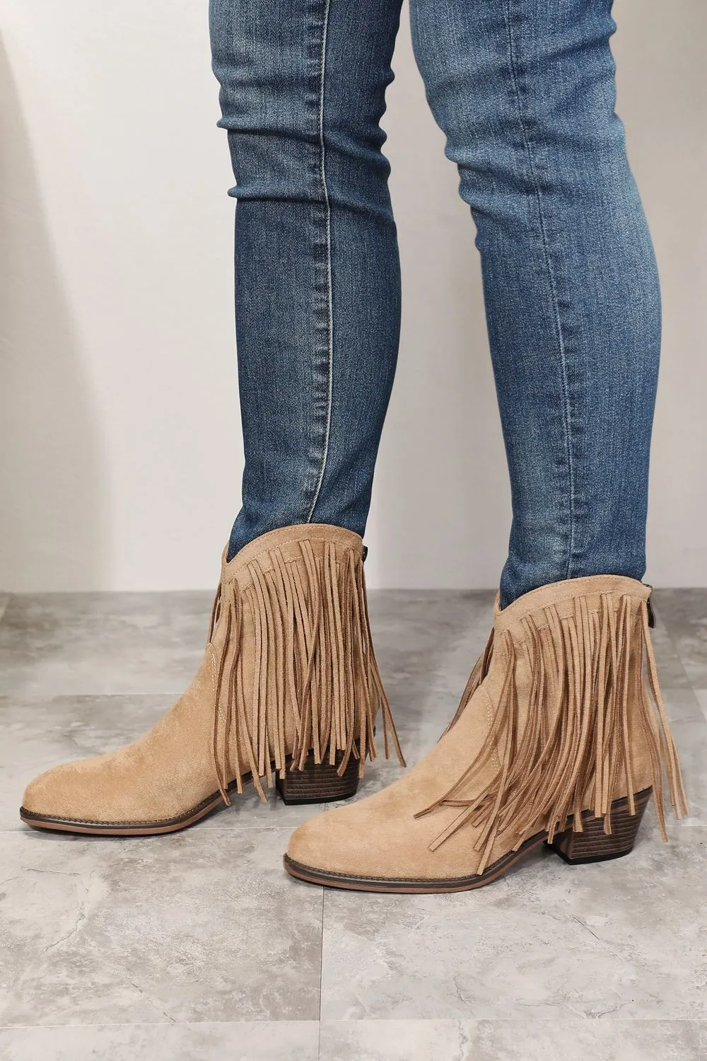 Unbridled Elegance: Legend Women's Fringe Cowboy Western Ankle Boots