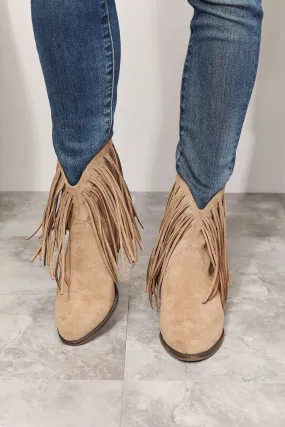 Unbridled Elegance: Legend Women's Fringe Cowboy Western Ankle Boots