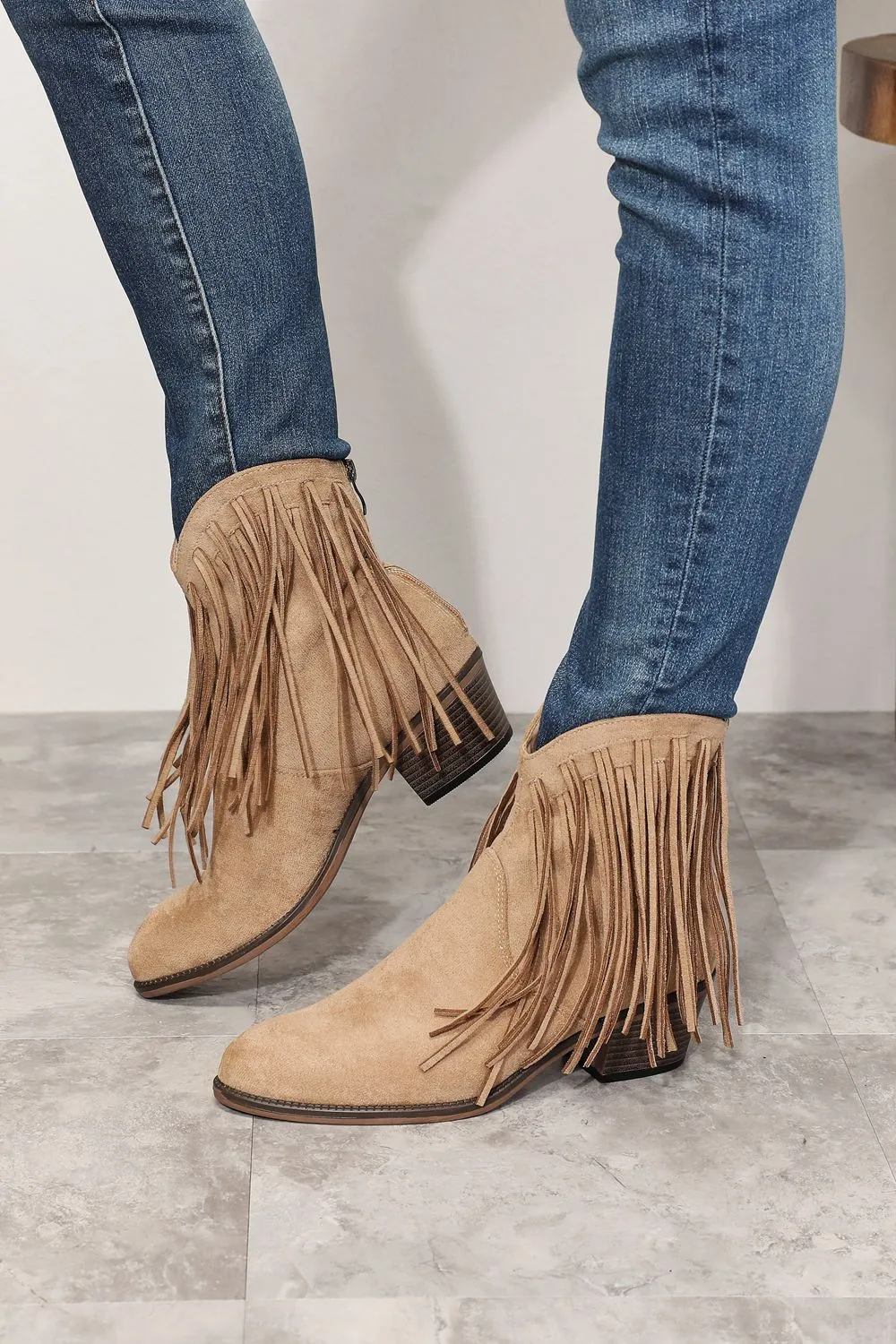 Unbridled Elegance: Legend Women's Fringe Cowboy Western Ankle Boots