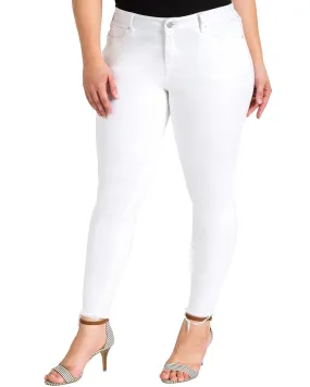 Willa Released Hem Skinny Jeans | White