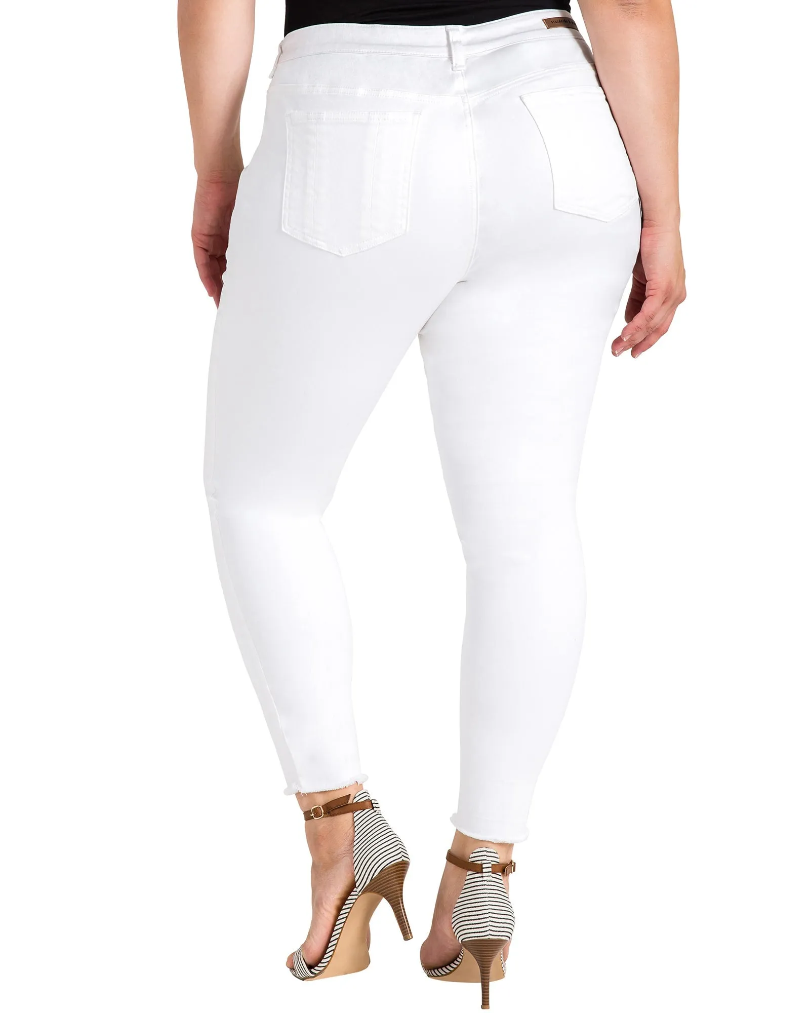 Willa Released Hem Skinny Jeans | White